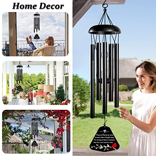 Image of Memorial Wind Chimes,Sympathy Gift for Loss of Mother Father,30inch Sympathy Windchimes for Loss of Loved One,Cardinal Wind Chimes Outdoors Decor