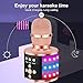 BONAOK Karaoke Microphone for Kids & Adults - Bluetooth Microphones Singing Mic with Disco Lights, Echo Effect, Built-in Speaker Portable Karaoke Player for Party Travel Gifts Q78(Rose Gold)