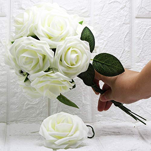 Shiwaki 25pcs Rose Artificiali in Schiuma di PE