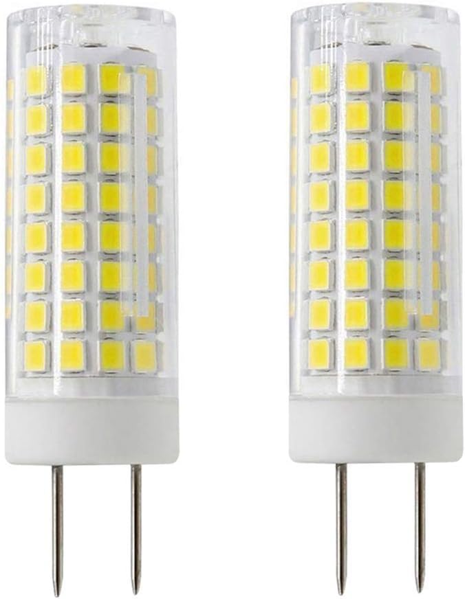 G8 Led Bulb, 7W G8 Led Lamps, 75W Halogen Bulb Replacement, G8 Bi-pin Base Bulb, AC120V 750lm, Under Cabinet Counter Light, Kitchen Lighting and Puck Lights, 2 Pack （White 6000k）
