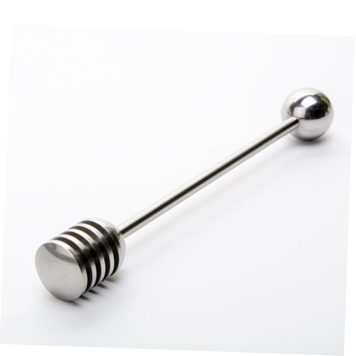 Luxshiny Honey Mixer Stick with Round Bead Stainless Steel Honey Stirrer for Syrup 304 Stirring Rod