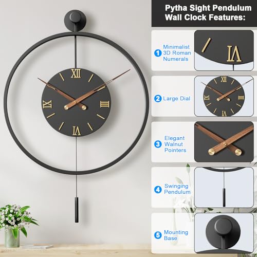 Elegant Pendulum Wall Clock product photo Elegant Pendulum Wall Clock product image