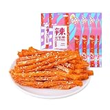 Mkostlich Latiao Spicy Strips, Gluten Latiao Sweet and Spicy, Spicy Chinese Snacks, La tiao Spicy Sticks, Lataio Latio for Office, Casual Snack (2.39oz/Pack, Pack of 5)
