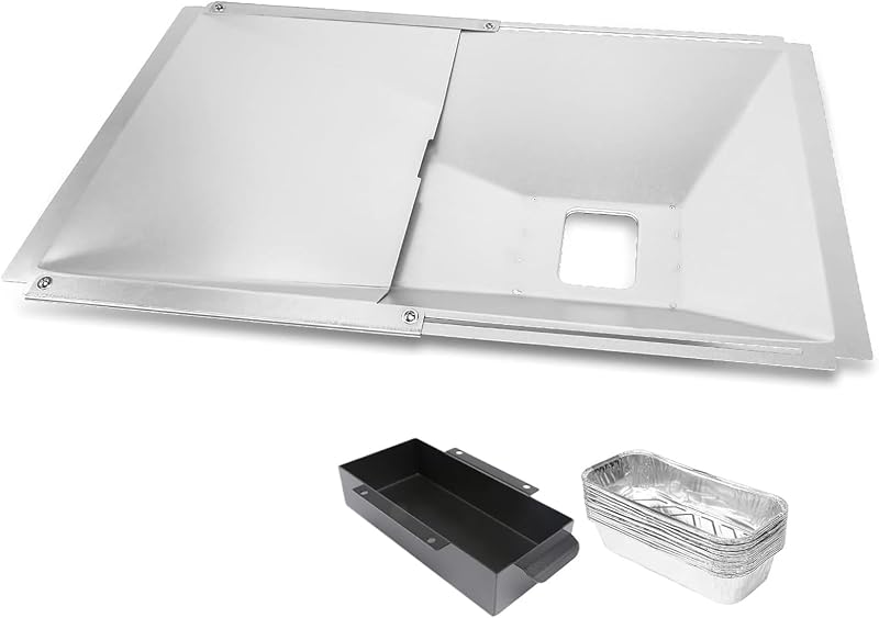 GFTIME Univerzális Zsírgyűjtő Tálca 38-65 cm Gázgrill Grillhez Állítható