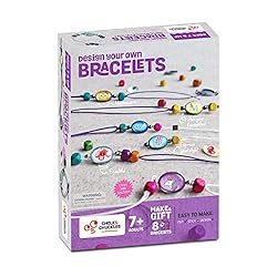 Chalk and Chuckles Art and Craft Kit, Bracelet Making Kit for Kids, Gift for Girls, Boys 8, 9, 10, 11, 12 Years Old, DIY Jewellery Making Toy for Kids (Metal, Multicolor)