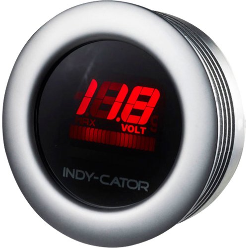 Pi Indy-Cator Volt 52 mm Mattchrome multicolore
