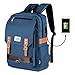 Produktbild Schulrucksack Jungen Teenager, Vintage Unisex 15.6 Zoll Laptop Rucksack mit USB-Ladeanschluss Schulrucksack Jugendliche für Arbeit Schule Universität Bleu