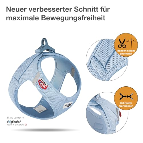 Vest Harness curli Clasp Air-Mesh Skyblue M