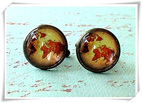 Vintage Old World kaart Manchetknopen, Heren accessoires, Anker Manchetknopen, Idee - Image 3