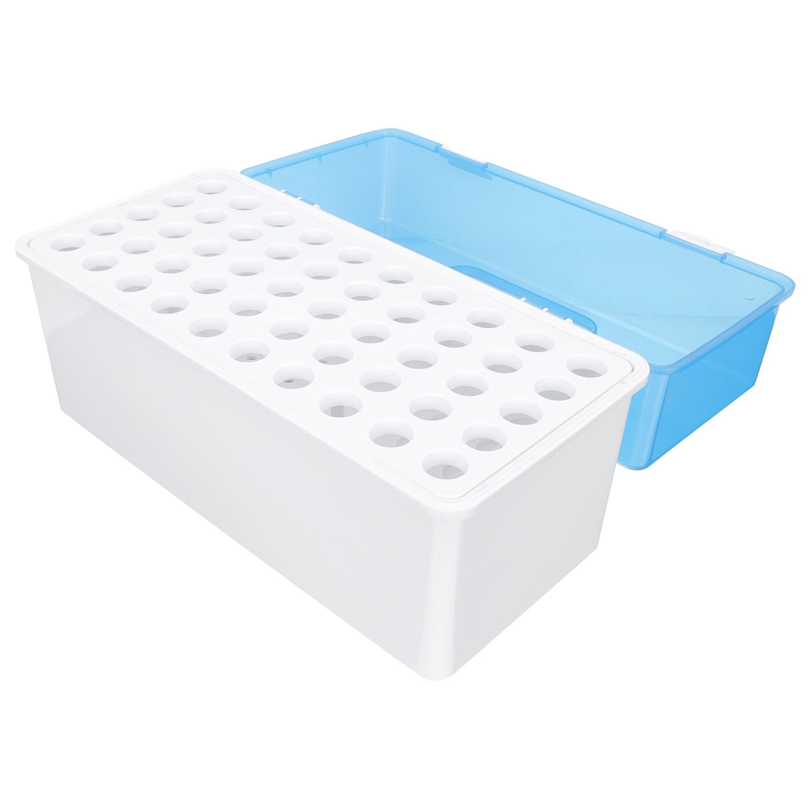 YARNOW Porta Provette da Laboratorio in Plastica con Design Multi Fori 50 Posti per Istituti di Ricerca e Cliniche
