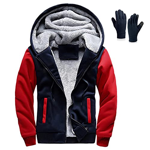 Chaquetas con forro polar para hombre, con cremallera completa, para invierno, sudadera de manga larga, regalo para padre, novio, pareja, A-XXL Cover