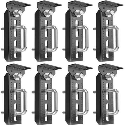 8 PCS 8 Boat Trailer Bunk Brackets Swivel Top Bunk Bracket Kit