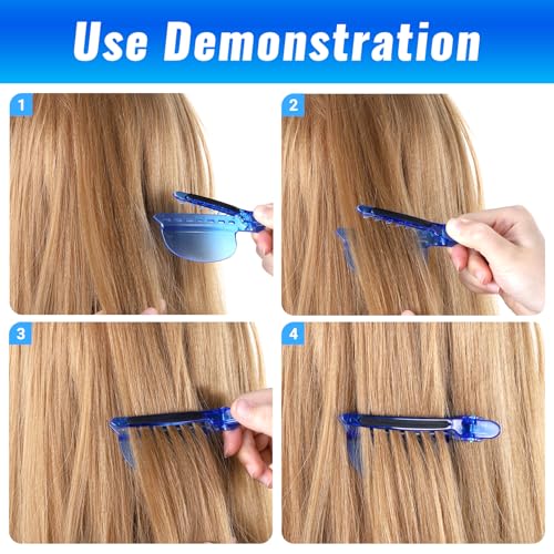 2 Pinzas Aislantes para Cabello Color Azul miniatura 5