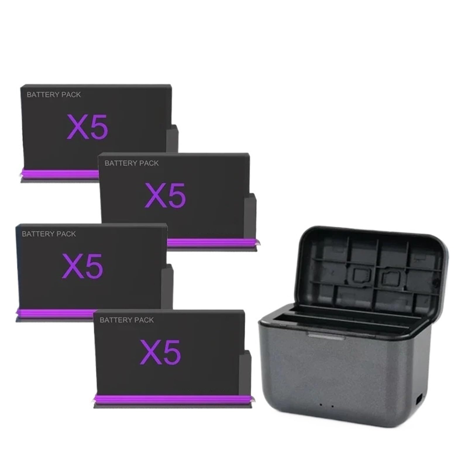 Akumulator 2500mAh 3,85V + Ładowarka 2-gniazdowa Akumulator Do Aparatu 360 Panoramiczne Akcje Akumulatory Akcesoria Do Aparatu - Kompatybilny Z Insta360 X5(2battery)