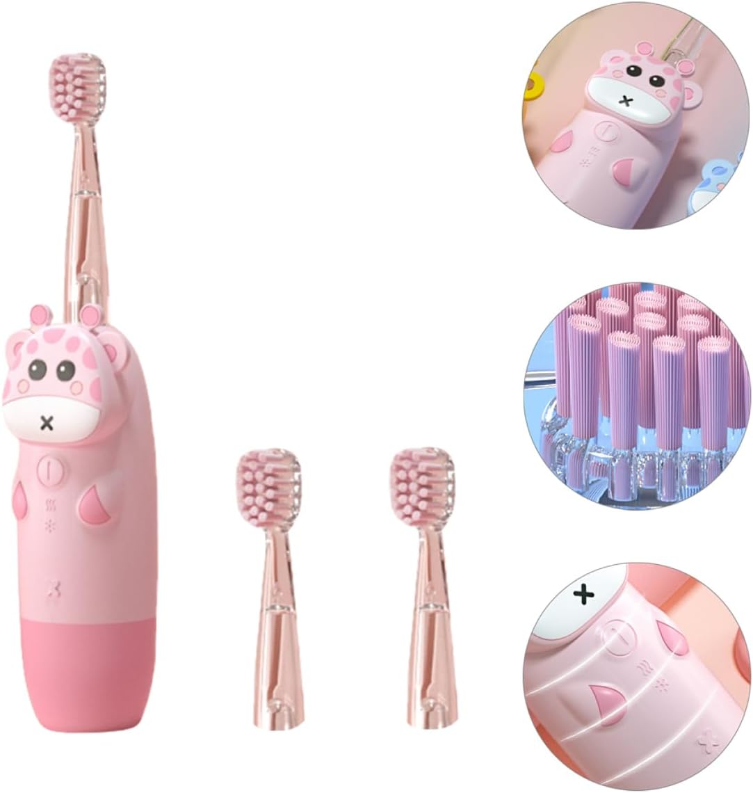 Boys and Girls Sonic Toothbrush Set 4pcs Colorful Electric Toothbrush for Babies Soft Bristles No Battery Included for Children Ages 3 and Up