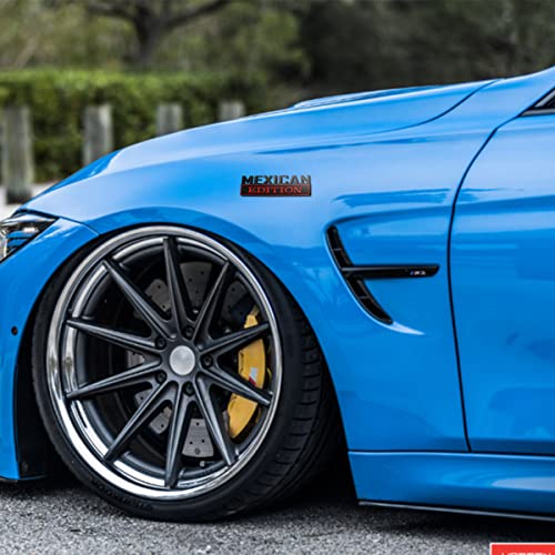 Zipelo Mexican Edition Emblem For Car, 3D Car Letters Metal Material Sticker, Auto Side Fender Rear Bumper Badge Decoration Decals, Vehicle Exterior Accessories For Suv Truck (Black/Red) #TOP2