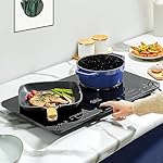 Induktionskochfeld 2 platten, Doppel-induktionskochplatte mit unabhängiger Steuerung 3500W, 10 Leistungs- und Temperatureinstellungen, 3-Stunden Timer, Touch-Steuerung, mit Glasoberfläche, Schwarz – Bild 2