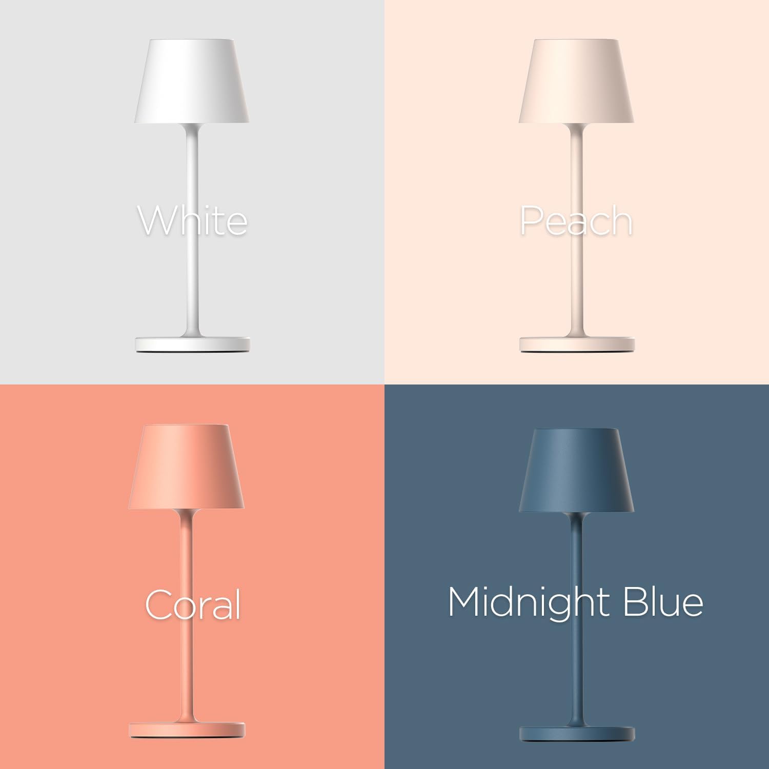 mooas Cordless Table Lamp, Small Portable Rechargeable LED Desk Lamps, 3 Colors Stepless Dimming-Touch Mood Night Light for Reading Bedroom Livingroom Bars Office Camping ⌀2.95"x7.87"(Coral Pink)