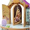 Disney Tangled Rapunzel Tower Vanity Playset LightUp Musical I See The Light Mirror, PopUp Lantern, Hair Brush & Clips, Stool (70lb) | Princess DressUp Table for Kids 3+