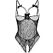 JeFF Women Lingerie Open Cup Crotchless One-piece Teddy(one size fits all)