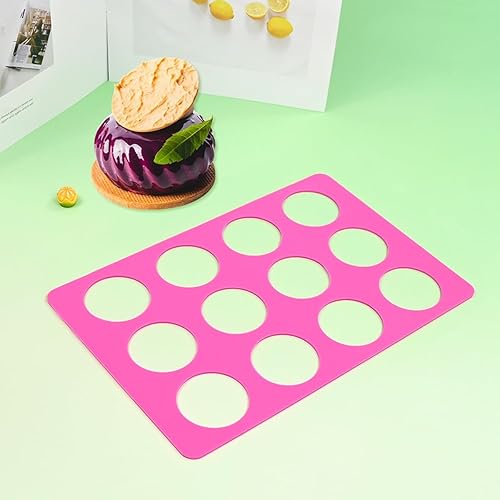 Miniatura 7 de mostsom Moldes redondos de silicona para chocolate, tapete de chocolate con queso, moldes para plantillas de galletas, herramientas de decoración de