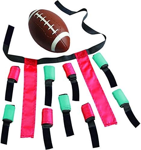The Black Series Flag Football Set with Gear for 10 Players, Mini Ball and Flags for 5-on-5 Games, Classic Outdoor Sport, Fun for Friends and Family at Picnics and Parks, Team Sports Activity
