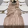 2 Pack Light Brown Easter Cheesecloth Table Runner 35×120 Inches Cheese Cloth Boho Gauze Rustic Sheer Nude Table Runner for Wedding Bridal Baby Shower Decoration Party Table Centerpiece Decor