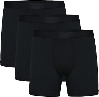 Ultra-Soft Boxer Briefs for Men Pack of 3, No-Ride Micromodal Mens Underwear