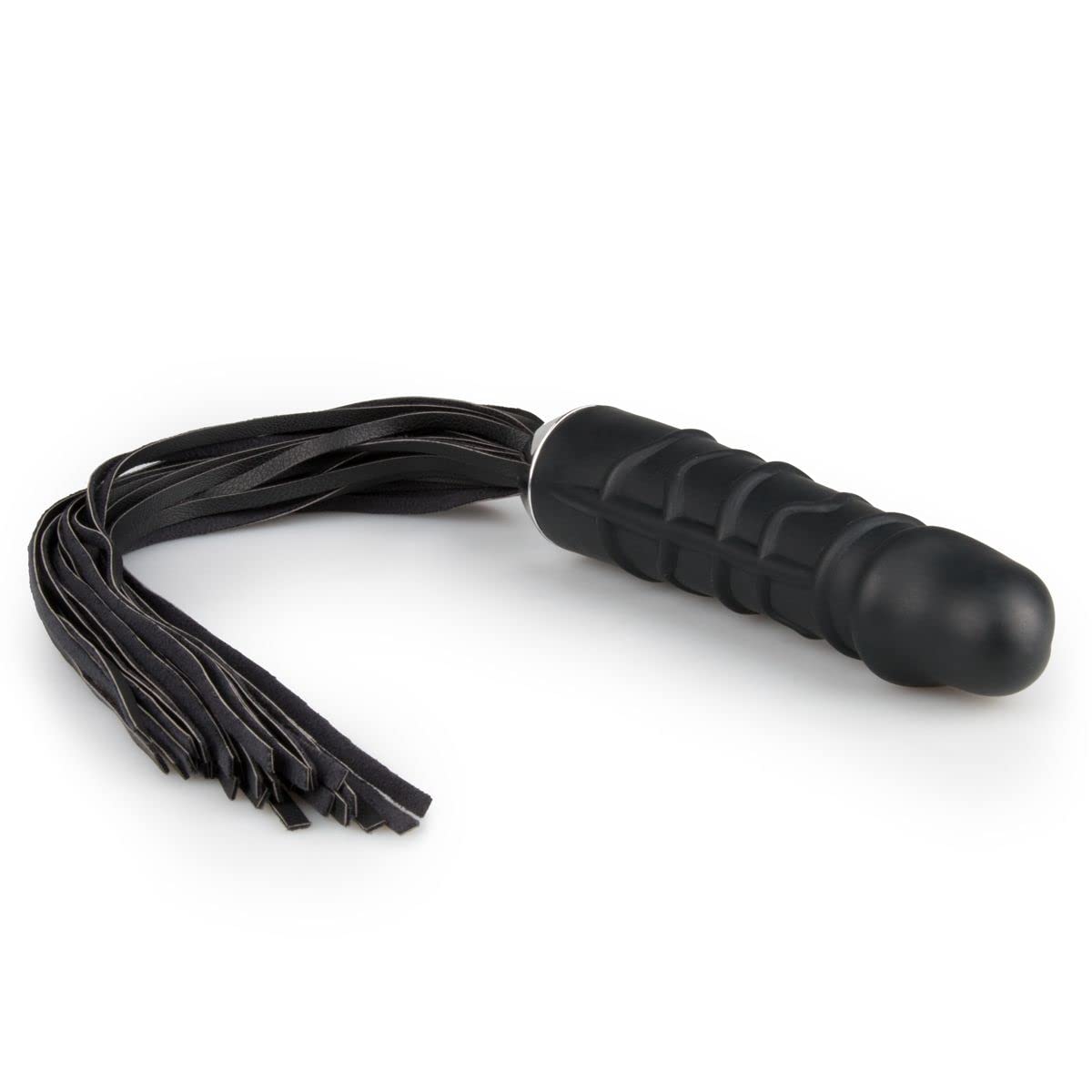 EasyToys Fetish Collection - SM latigo con 14 cm consolador - consolador de color violeta con SM látigo de cuero - diseñado para juegos de rol - Ponyplay