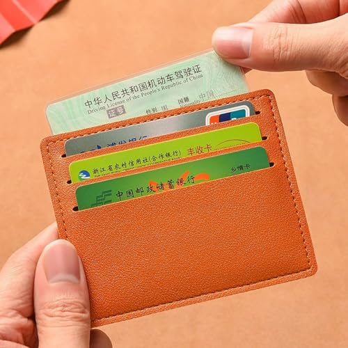 2 Pack RFID Blocking Leather Credit Card Holder，Slim Minimalist Front Pocket RFID Blocking Leather Wallets,Rfid Wallet Women，Minimalist Wallet for Men(6 card slots+1 money pocket)3