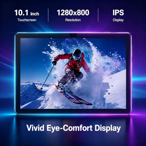 Image of Tablet, Android Tablet 10 inch, 24GB RAM 128GB ROM 1TB Expand, Octa-core Processor, HD IPS Touch Screen, 8H Large Battery, Dual Camera 8MP 5MP, Face Unlock (Gray)