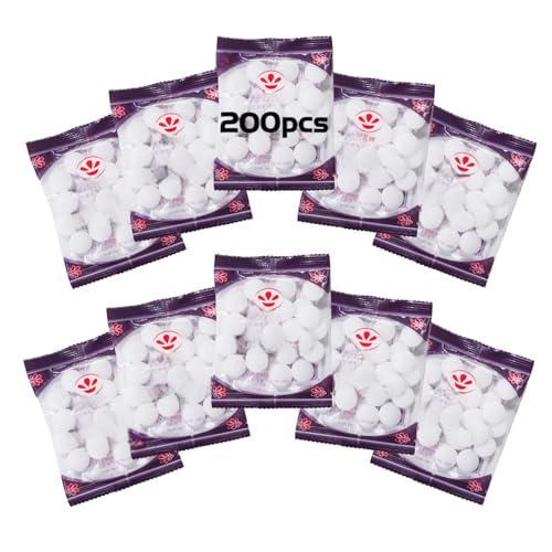 200pcs Bola de Polillas Vintage, Bola Anti Insectos, Antipolillas Ropa, Prevenir Mites, Protección del Almacenamiento Doméstico en Armarios y Cajones, Cuidado Hortícola, Prevención de la Polilla