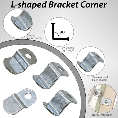 Image of 40 Pieces Mirror Clips, Z Iron Bracket, Picture Frame Backing Clips, for Picture Painting Blackboard, 4 Sizes, 1 /2 inch, 1 /4 inch, 3 /8 inch, 1 /8 inch