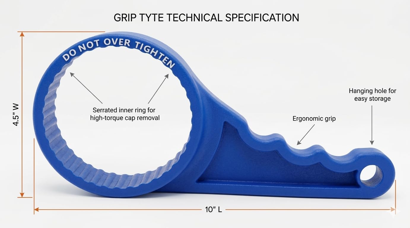 Grip Tyte Fuel and Utility Jug Wrench for 36 Divot Caps (VP Racing