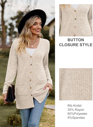 Women's Long Sleeve Open Front Cardigans with Pockets - S-XXL - Image 6