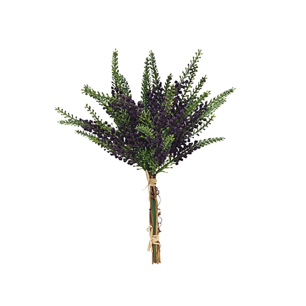 FloristryWarehouse Hand Tied Artificial Heather And Twig Posy 32cm/12 Inches Purple