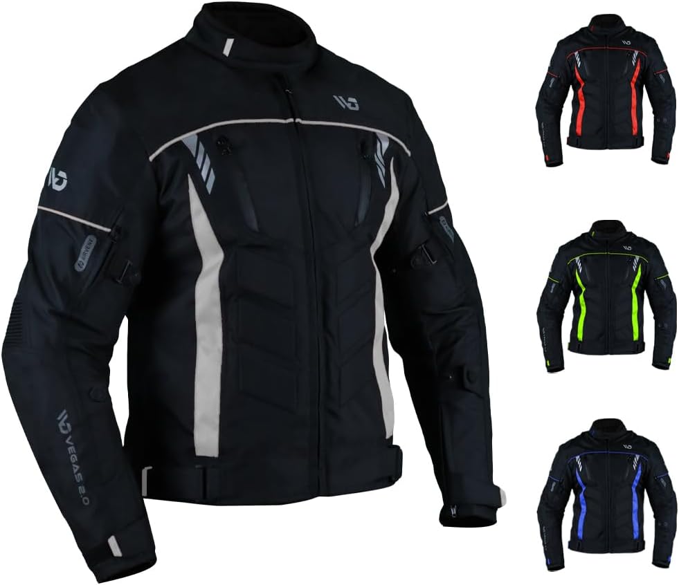 WD Motorsports Vegas 2.0 Textile Motorcycle Jacket – Men's