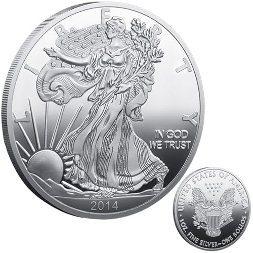 Statue of Liberty Peace Commemorative Coin with Exquisite Relief Design Ideal for Parties, Festivals, Art Decoration, Rare Antique Collectibles, Replica Gift Sets 2014