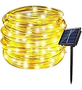 RUICHEN Solar Rope Lights Outdoor String Lights, 16.5 Ft 50 LED Tube Light Waterproof Copper Wire...