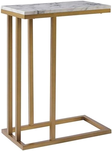 Miniatura 5 de JSEIAJB Mesa de centro pequeña de mármol nórdico mesa de centro simple sala de estar sofá de hierro mesa de noche creativa mini mesa