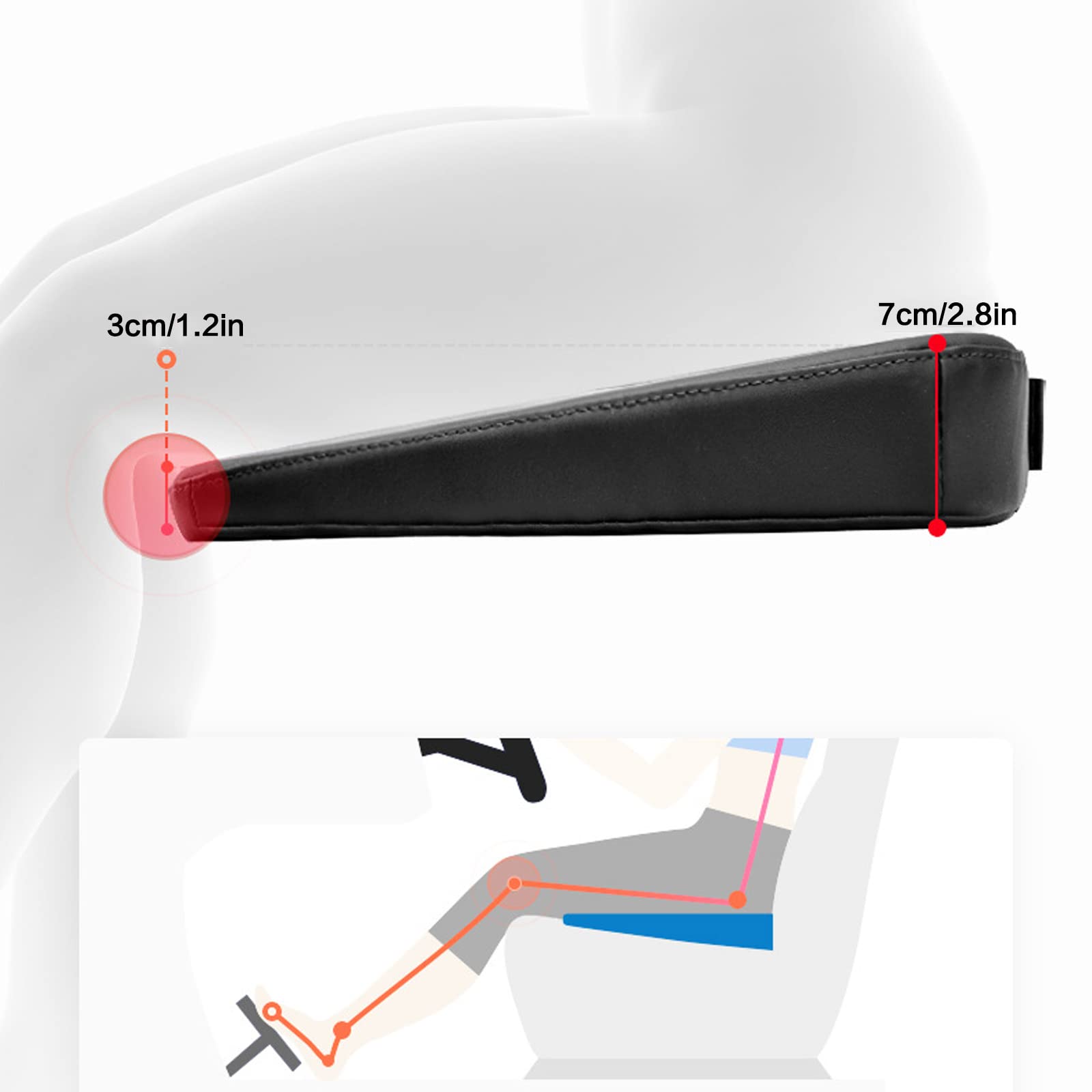 Rehausseur Voiture Adulte, Ergonomique Coussin Rehausseur Voiture, Portable Coussin Voiture Conducteur Rehausseur pour Voiture Bureau Maison,I