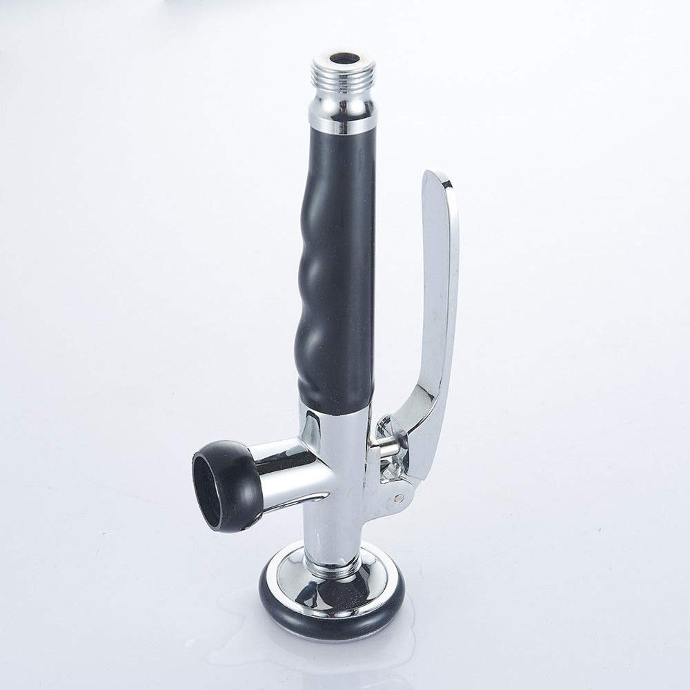 cocina Ducha de mano Plato de ducha, Repuesto Ducha de mano Lavavajillas Cabeza de ducha Ducha Negro 1/2 '' 213mm Latón
