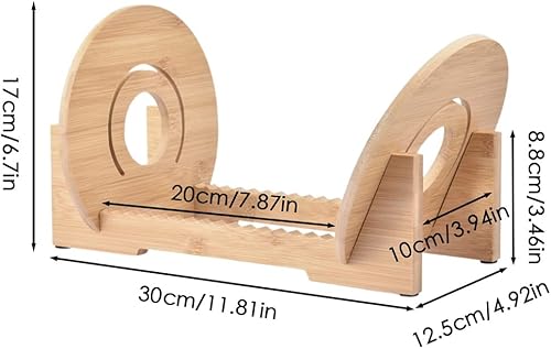 Miniatura 2 de Primst Soporte para almacenamiento de discos de vinilo, con capacidad para hasta 50 álbumes de música LP, soporte de exhibición de álbumes de bambú,