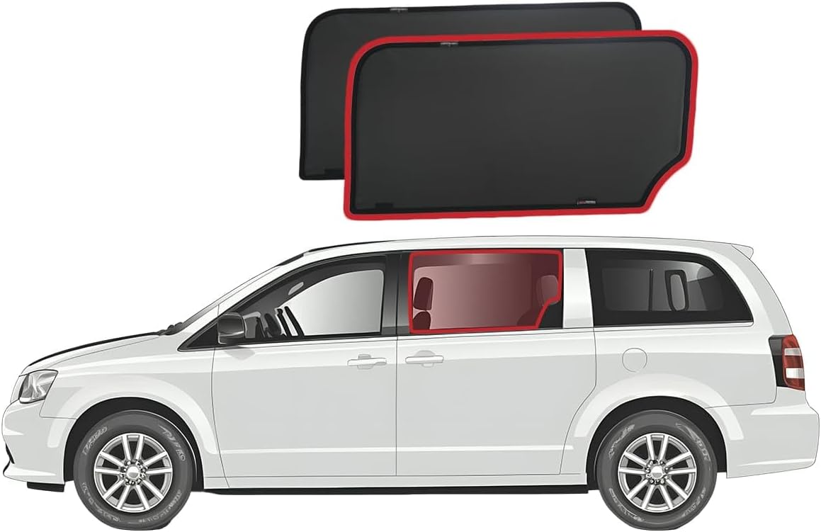 Snap Shades for Dodge Grand Caravan | Chrysler Town & Country 5th Generation Car Rear Window Shades (2008-2020)