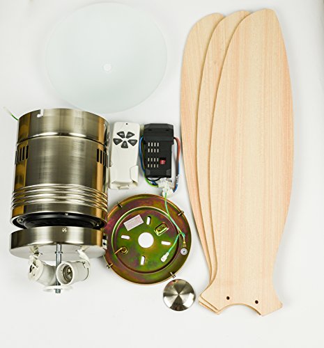 AireRyder Deckenventilator mit Beleuchtung und Fernbedienung Aero- 132 cm, für Räume bis zu 25m², Silber-7