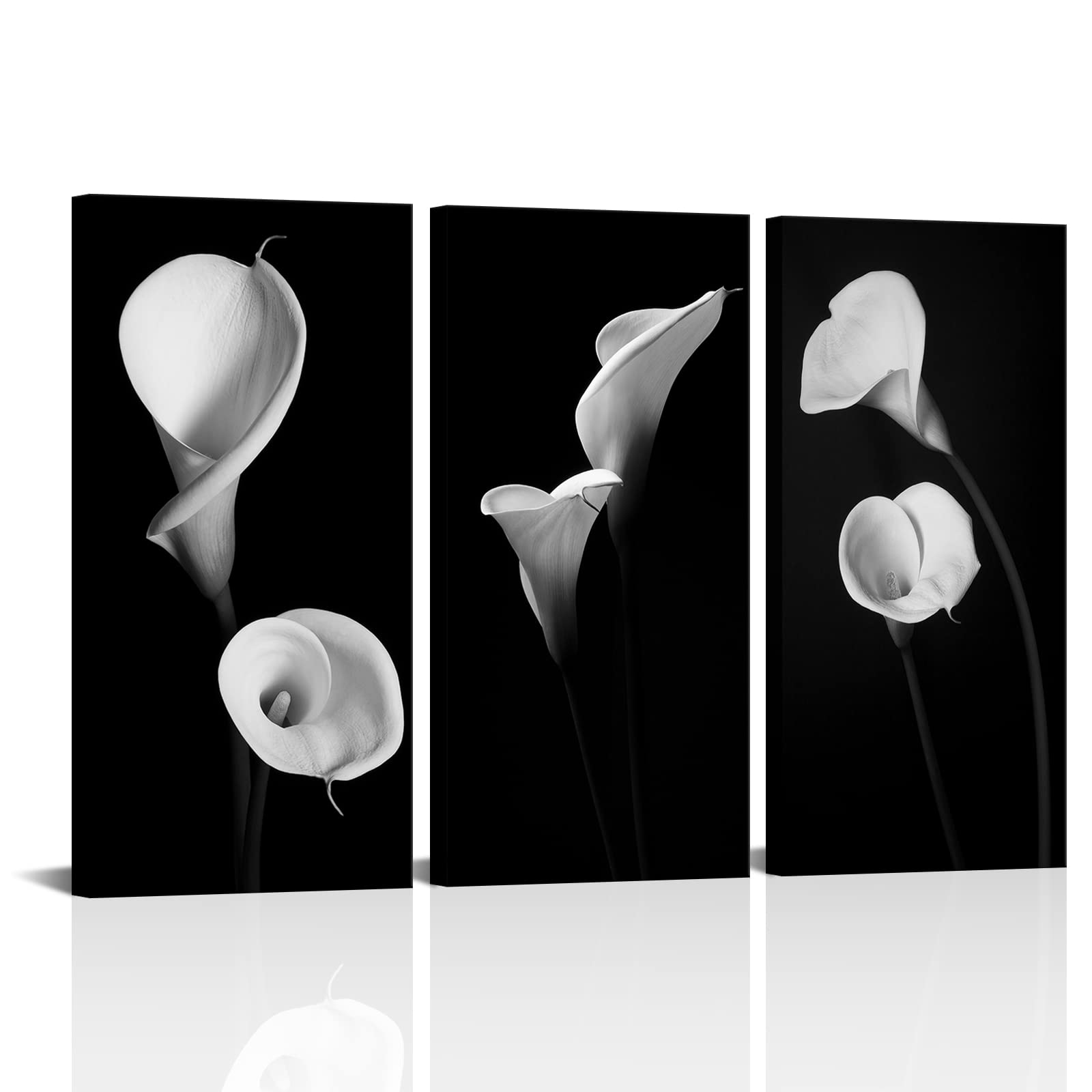 Artmyharbor Black and White Flower Wall Decor 