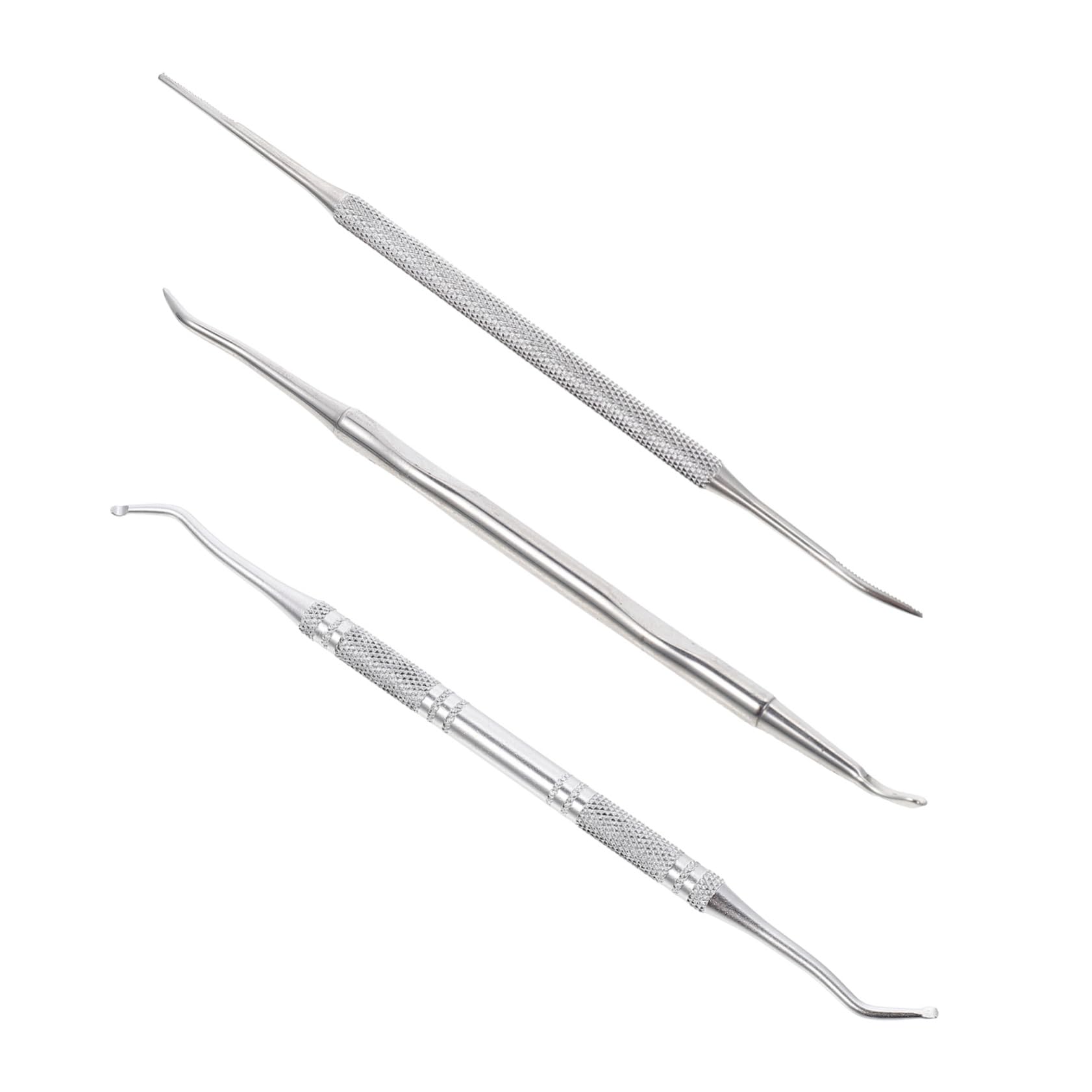 FRCOLOR 4sets Professional Nail Care Kit Double-end Nail Cleaner Ingrown Toenail Lifter Easy Handling Grip 3pcs*4