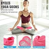 HYCLES 4 Pairs Non Slip Yoga Socks with Grip -Pilates Socks for Men and Women Anti Slip Grippy Sock for Yoga, Pilates, Barre, Home, Hospital UK 7-10 - Image 4