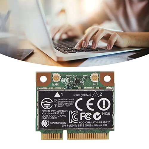 Tarjeta de Red Gavigain Mini PCIe, Adaptador NIC Inalámbrico 300M BT4.0 WiFi para HP CQ43 CQ58 DV4 DV6 DV7 G4 G6 G7 Compatible con Windows miniatura 7