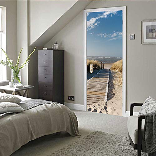 Trompe l'oeil porte 3D impermeable pour masquer les imperfections murales - 4